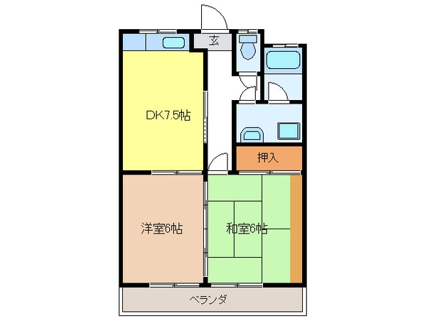 恵ハイツ東の物件間取画像